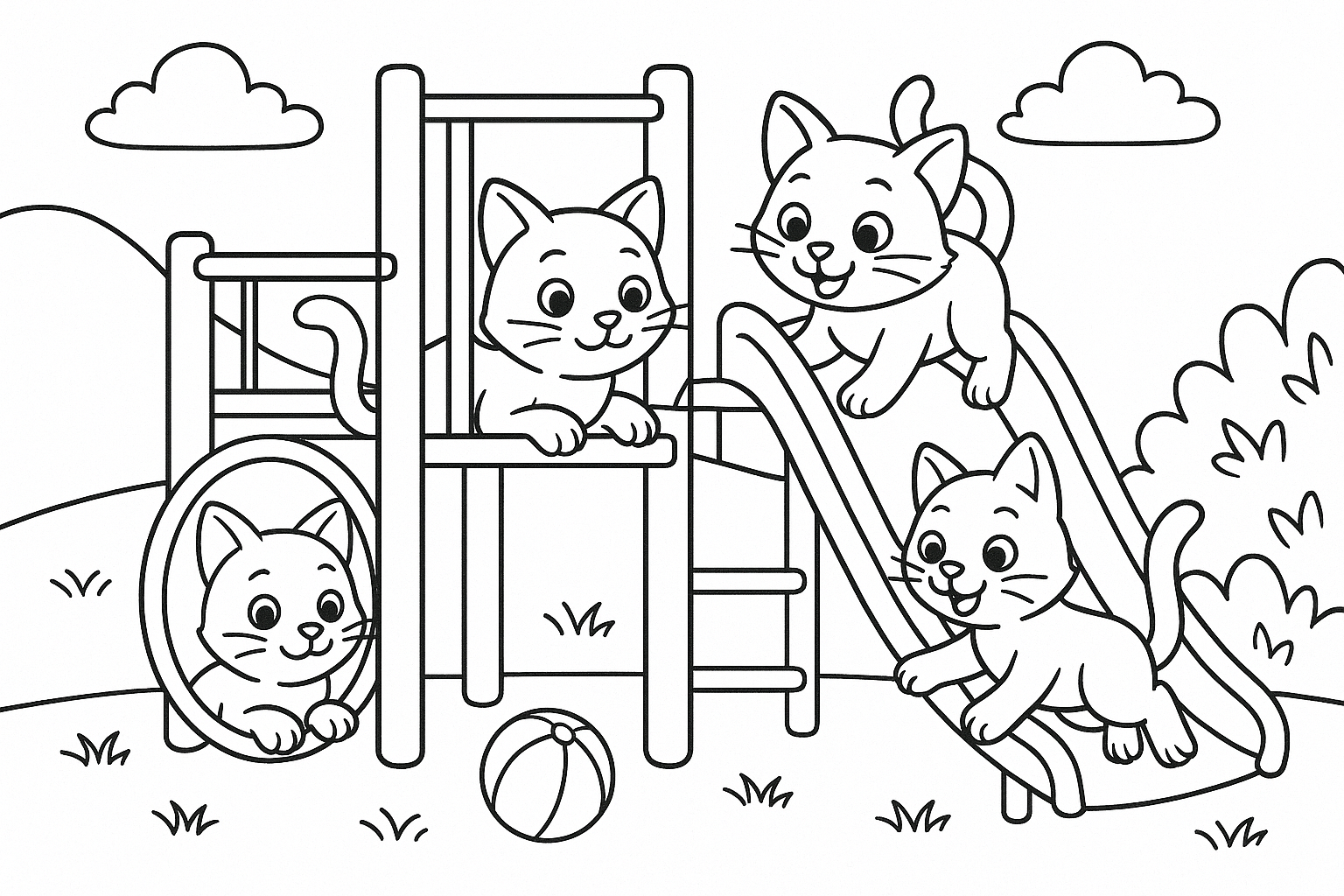 Pawtounes - Chats - Chatons - Animaux - Mignons - Marrants : Coloriage de Chat pour les Amoureux des Félins