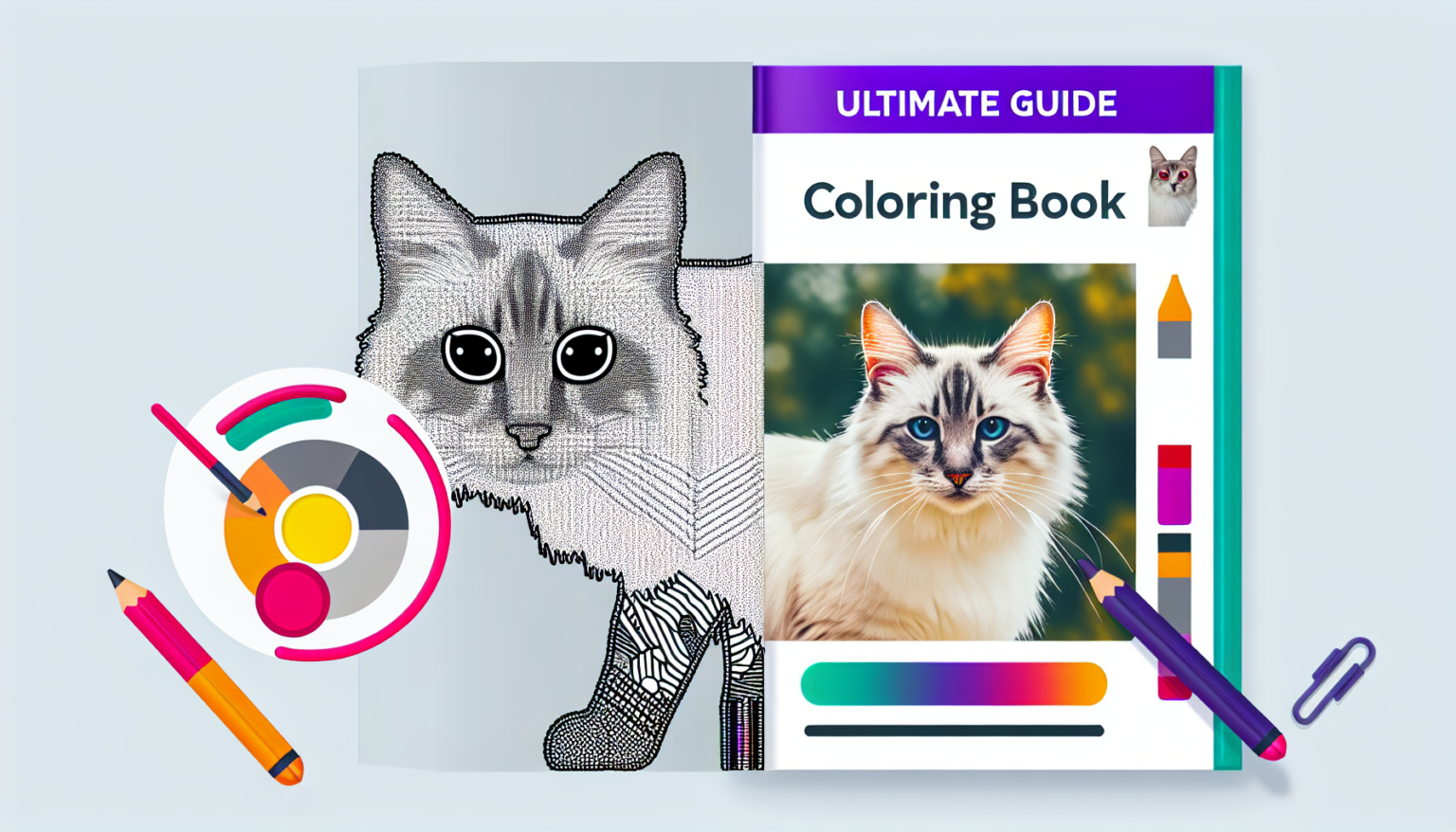 Pawtounes | Guide Ultime : Coloriage de Chat pour les Amoureux des Félins - coloriage chat, livre de coloriage, coloriage pour adultes, thérapie par le coloriage, bienfaits du coloriage, coloriage réaliste, coloriage fantastique, mandalas de chat, choisir un livre de coloriage, matériaux de coloriage, astuces pour colorier, relaxation, réduction du stress, amélioration de la concentration, coloriage créatif, art thérapeutique, techniques de coloriage, crayons de couleur, stylos à encre, aquarelle, pastels, coloriage de pelage, coloriage de chats